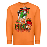 Carrot mooey christmas holstein cow Premium Sweatshirt - CowGirlArtShop