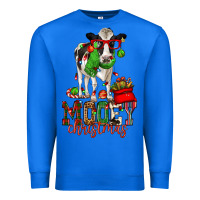 True Royal mooey christmas holstein cow Premium Sweatshirt - CowGirlArtShop
