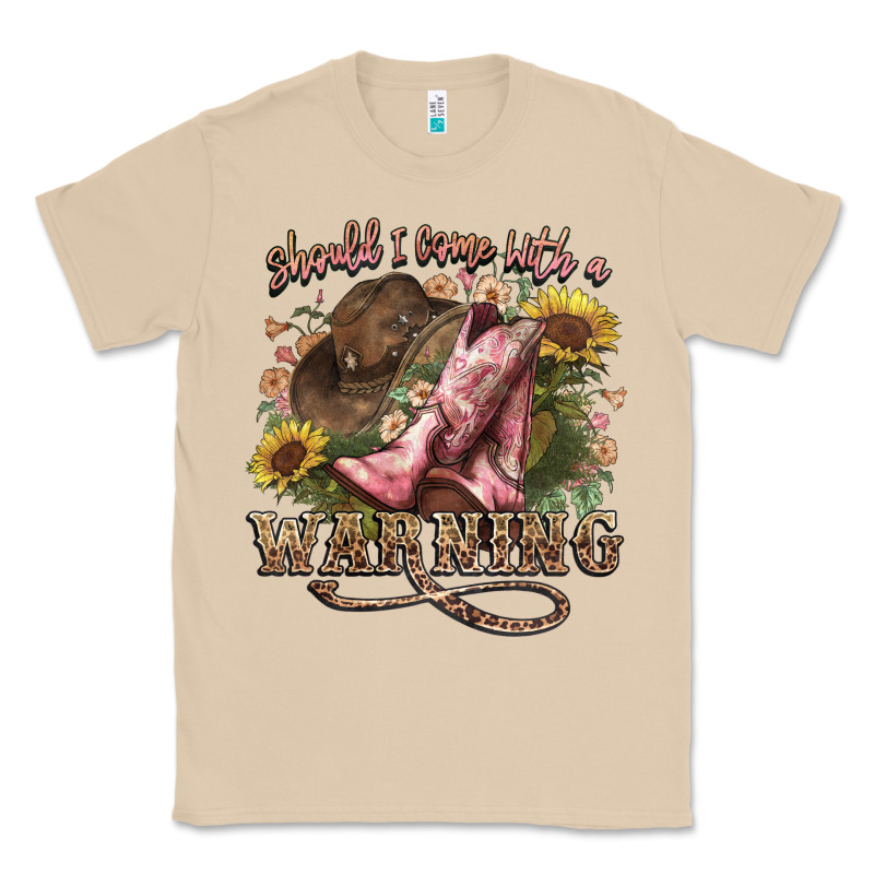 Shouldve Come With A Warning Boots  Cowboy Classic Tee by NancyCooperArtShop | Teevron
