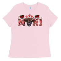 Bubblegum Pink valentines day mini black Ladies Tee - RanaPortraitStore