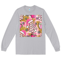 Moon Dust christmas cake and pink mug seamless pattern bbs Long Sleeve Tee - BundleAndBundleShop
