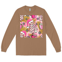 Toasted Coconut christmas cake and pink mug seamless pattern bbs Long Sleeve Tee - BundleAndBundleShop