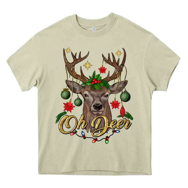 Oh Deer Christmas Heavy Core Tee by BundleAndBundleShop | Teevron