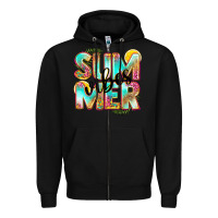 Black summer vibes Zipper Hoodie - NancyCooperArtShop