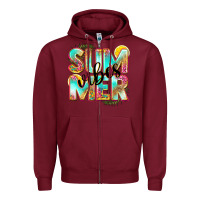 Burgundy summer vibes Zipper Hoodie - NancyCooperArtShop