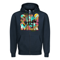 Navy summer vibes Zipper Hoodie - NancyCooperArtShop
