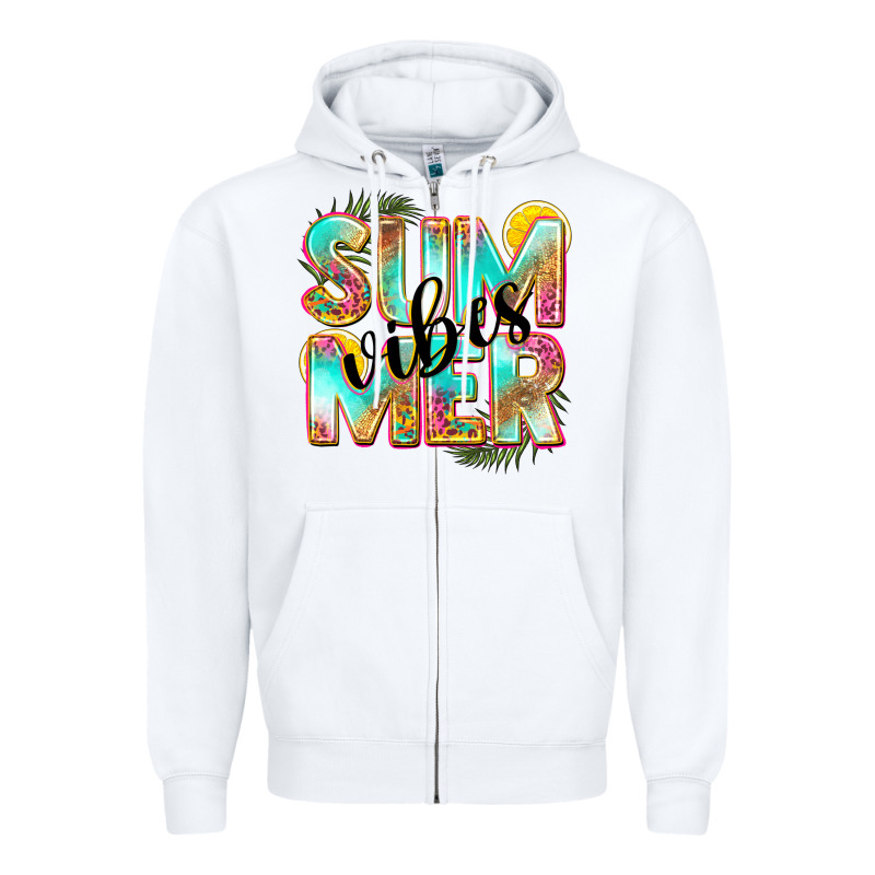 Summer Vibes Zipper Hoodie by NancyCooperArtShop | Teevron