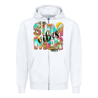 White summer vibes Zipper Hoodie - NancyCooperArtShop