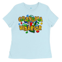 Baby Blue grandma of a warrior Ladies Tee - Artiststas