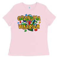 Bubblegum Pink grandma of a warrior Ladies Tee - Artiststas