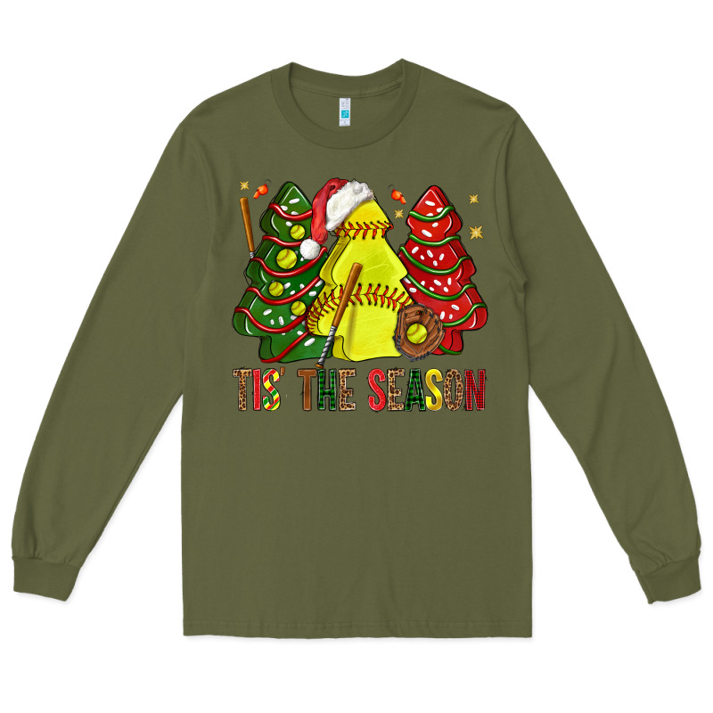 Tis' The Season Softball Christmas Cakes Bbs Long Sleeve Tee by BundleAndBundleShop | Teevron