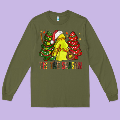 Tis' The Season Softball Christmas Cakes Bbs Long Sleeve Tee Designed By Bundleandbundleshop