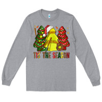 Heather Grey tis' the season softball christmas cakes bbs Long Sleeve Tee - BundleAndBundleShop