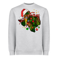 Christmas Texas Map Heavyweight Sweatshirt | Teevron
