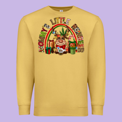 Mommys Little Reindeer Christmas Premium Sweatshirt Designed By Cowgirlartshop