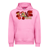 Fuchsia Pink love more valentine's day Urban Hoodie - FaDigitalArtStudio