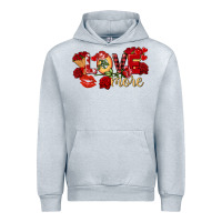 Heather Grey love more valentine's day Urban Hoodie - FaDigitalArtStudio
