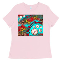 Bubblegum Pink baseball leopard turquoise sunflower Ladies Tee - JahusDesignShop