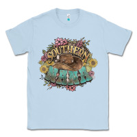 Dusty Blue southern nana western flowers Classic Tee - NancyCooperArtShop