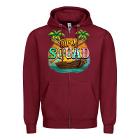 Burgundy River squad Zipper Hoodie - NancyCooperArtShop