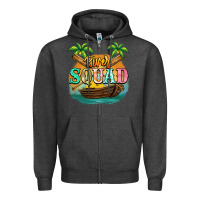 Charcoal Heather River squad Zipper Hoodie - NancyCooperArtShop