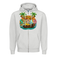 Dove Grey River squad Zipper Hoodie - NancyCooperArtShop