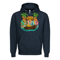 Navy River squad Zipper Hoodie - NancyCooperArtShop