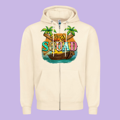 River Squad Zipper Hoodie Designed By Nancycooperartshop