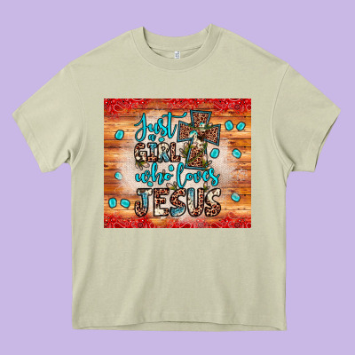 Just A Girl Who Loves Jesus Heavy Core Tee Designed By Jahusdesignshop