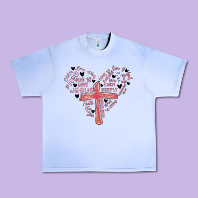 Retro Christian Valentine Urban Heavy Tee Designed By Maliassmallbusiness