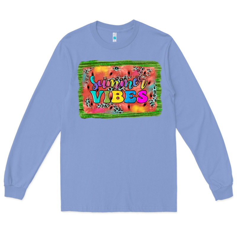 Summer Vibes Watermelon Long Sleeve Tee by JahusDesignShop | Teevron