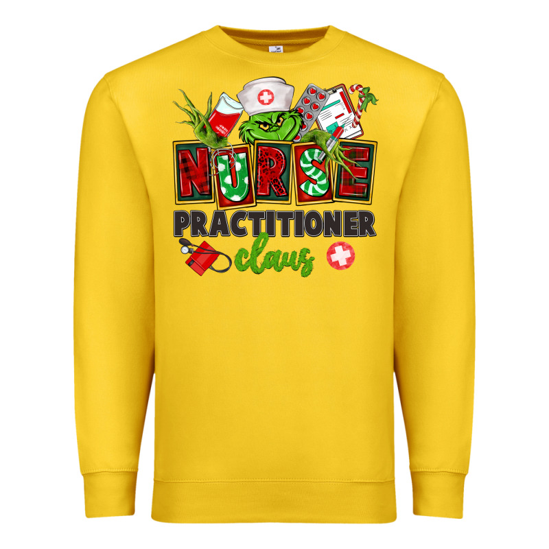 Nurse Practitioner Claus Premium Sweatshirt by CowGirlArtShop | Teevron