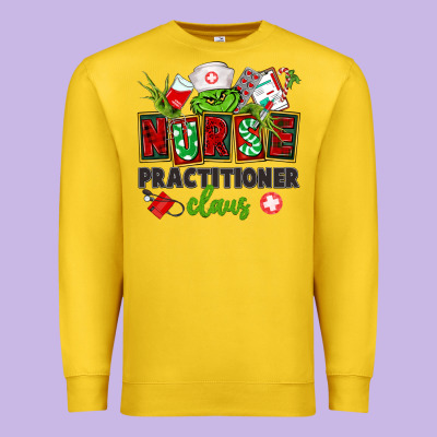 Nurse Practitioner Claus Premium Sweatshirt Designed By Cowgirlartshop