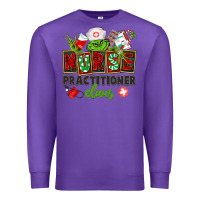 Purple nurse practitioner claus Premium Sweatshirt - CowGirlArtShop
