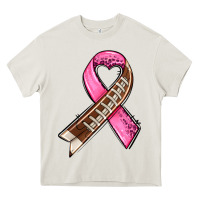 Cream breast cancer sport ribbons Heavy Core Tee - AdoDesignShop