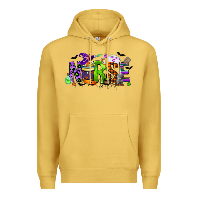 Nurse Coffee Cup Halloween Premium Hoodie by CowGirlArtShop | Teevron