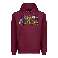Burgundy nurse coffee cup halloween Premium Hoodie - CowGirlArtShop