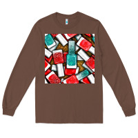 Nail Polish With Glitter Seamless Pattern Bbs Long Sleeve Tee | Teevron
