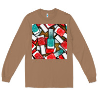 Toasted Coconut nail polish with glitter seamless pattern bbs Long Sleeve Tee - BundleAndBundleShop