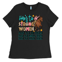 Black heres to strong women Ladies Tee - Artiststas