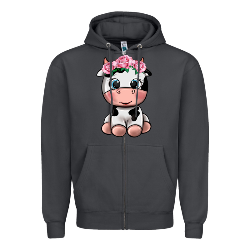 Cute Cow Zipper Hoodie by texasbilliewilder | Teevron