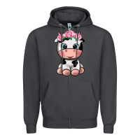 Smoke cute cow Zipper Hoodie - texasbilliewilder