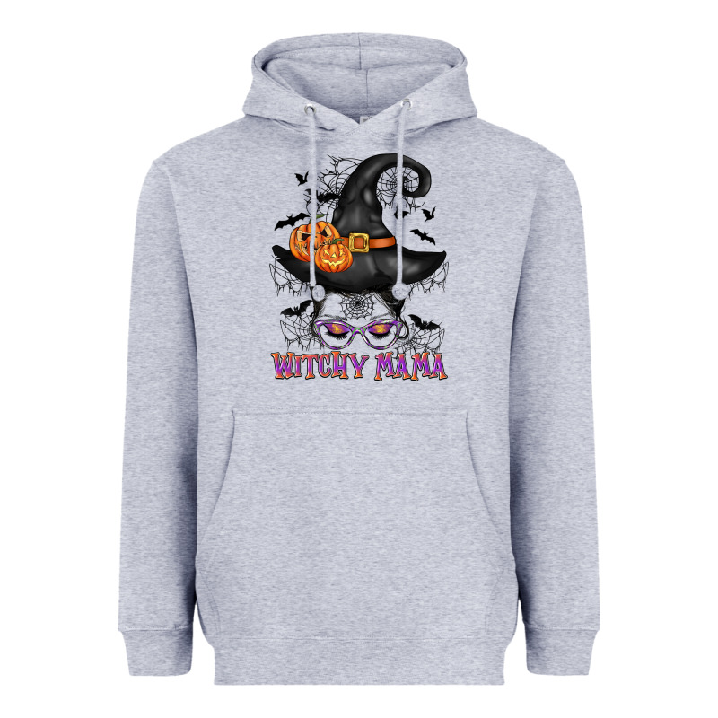 Witchy Mama Messy Bun Heavyweight Hoodie by CowGirlArtShop | Teevron