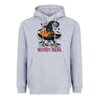 Heather Grey witchy mama messy bun Heavyweight Hoodie - CowGirlArtShop