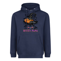 Navy witchy mama messy bun Heavyweight Hoodie - CowGirlArtShop