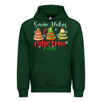 Forest Green snow flakes and christmas cakes Urban Hoodie - FaDigitalArtStudio