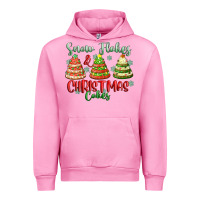 Fuchsia Pink snow flakes and christmas cakes Urban Hoodie - FaDigitalArtStudio