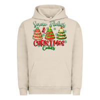 Pigment French Oak snow flakes and christmas cakes Urban Hoodie - FaDigitalArtStudio