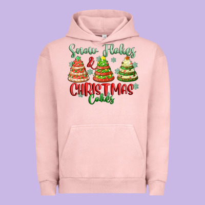 Snow Flakes And Christmas Cakes Urban Hoodie Designed By Fadigitalartstudio