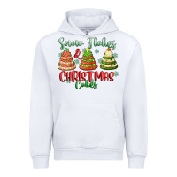 White snow flakes and christmas cakes Urban Hoodie - FaDigitalArtStudio